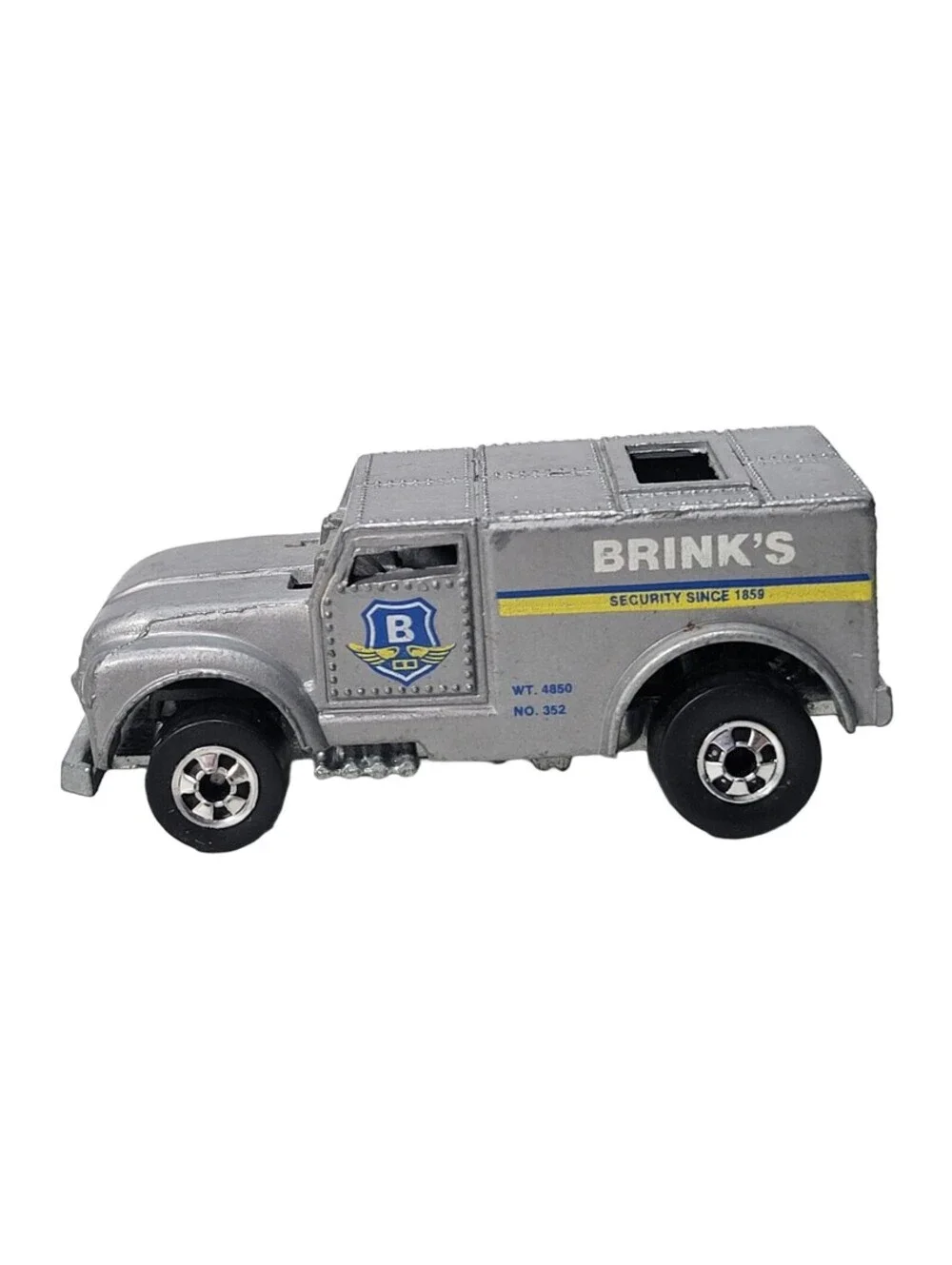 Vintage 1970 Hot Wheels Funny Money BRINK’S Security Armored Truck Toy Hong Kong
